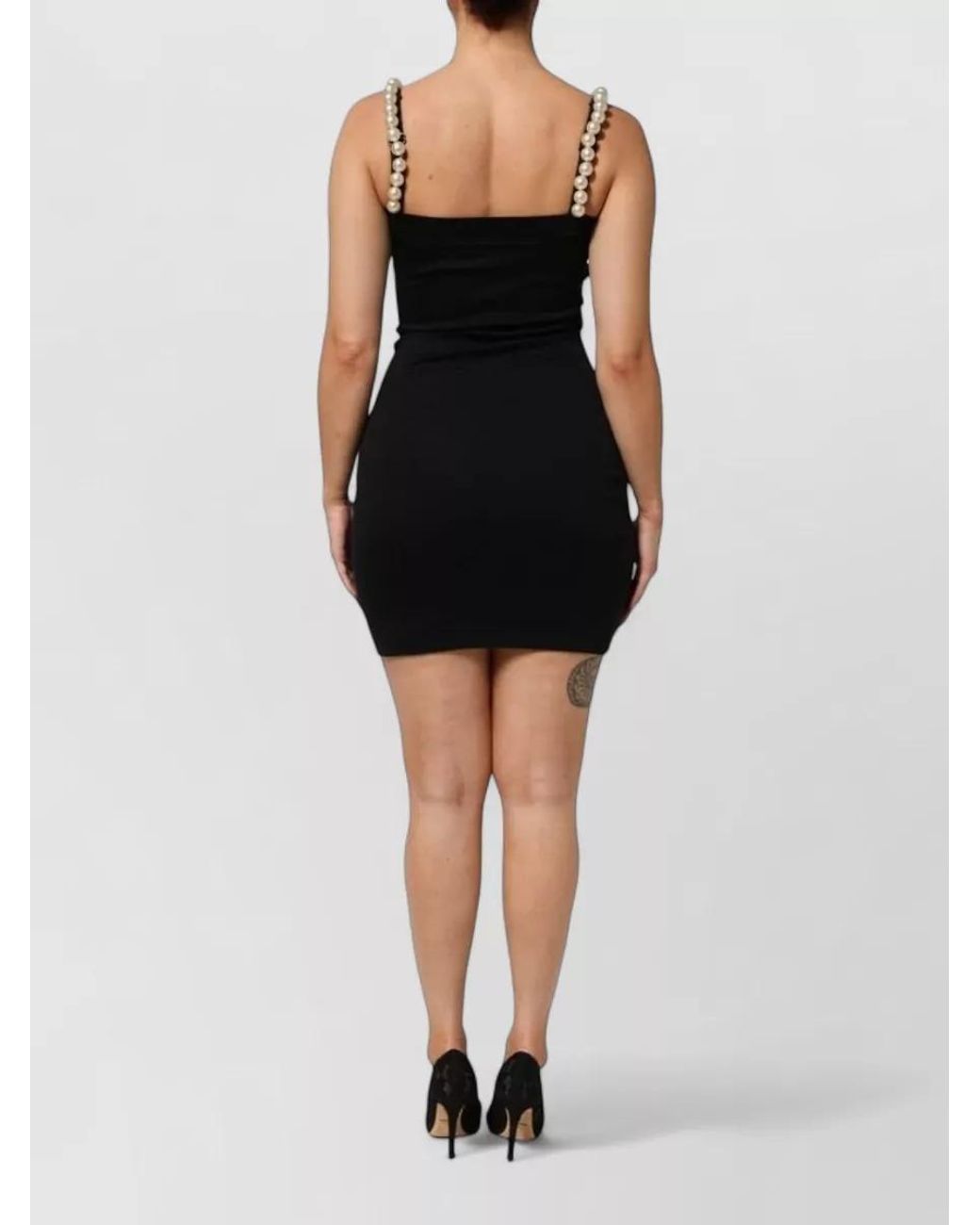 Dolce & Gabbana Black Cotton Sheath Mini Dress