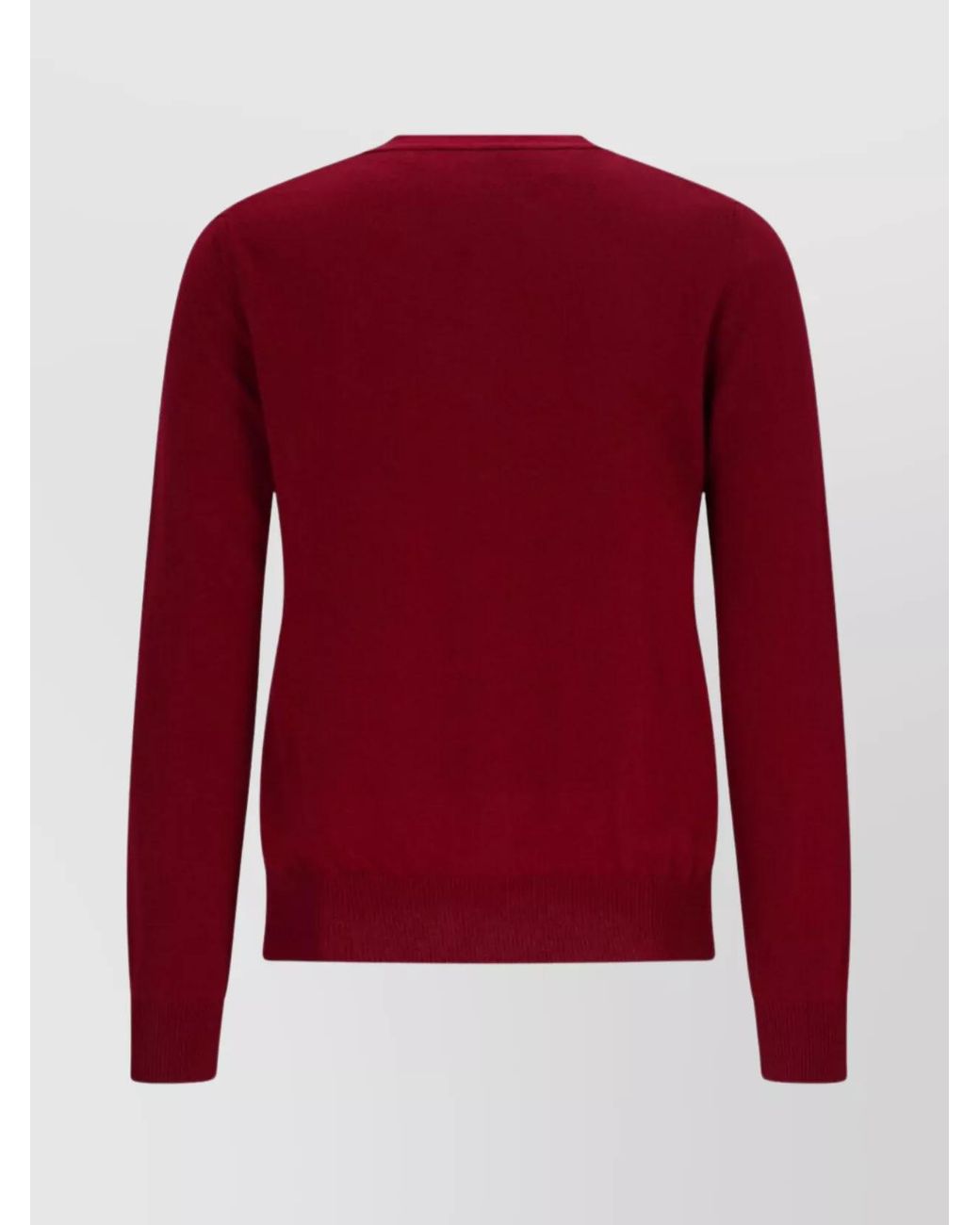 COMME DES GARÇONS PLAY Red Wool Crewneck Cardigan
