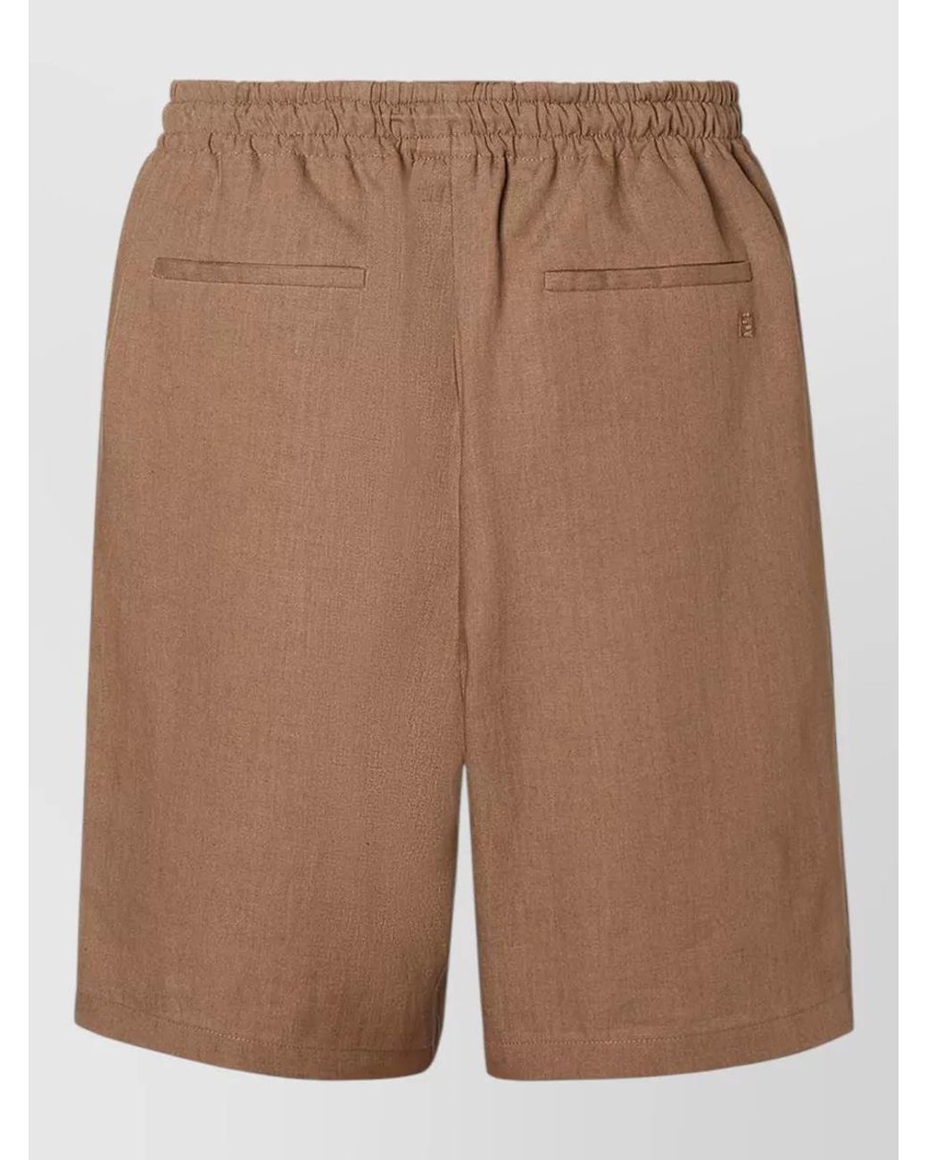 Fendi Brown Linen Bermuda Shorts for men