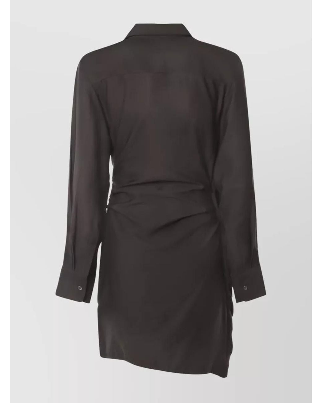 Jacquemus Black Knotted Long-Sleeve V-Neck Maxi Dress