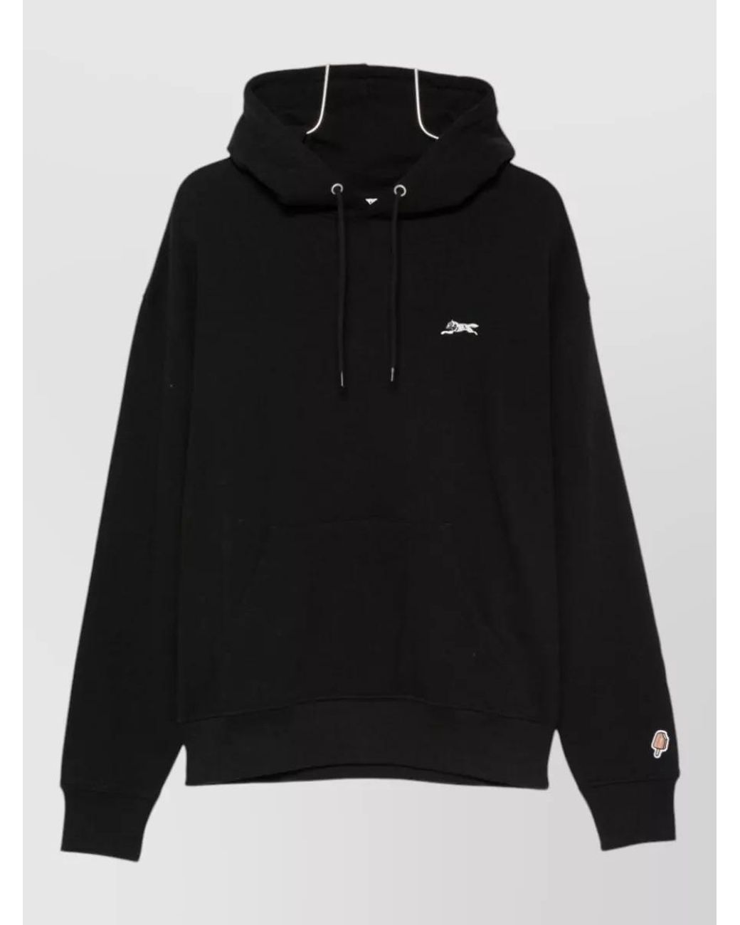 ICECREAM Black Logo Cotton Hoodie for men