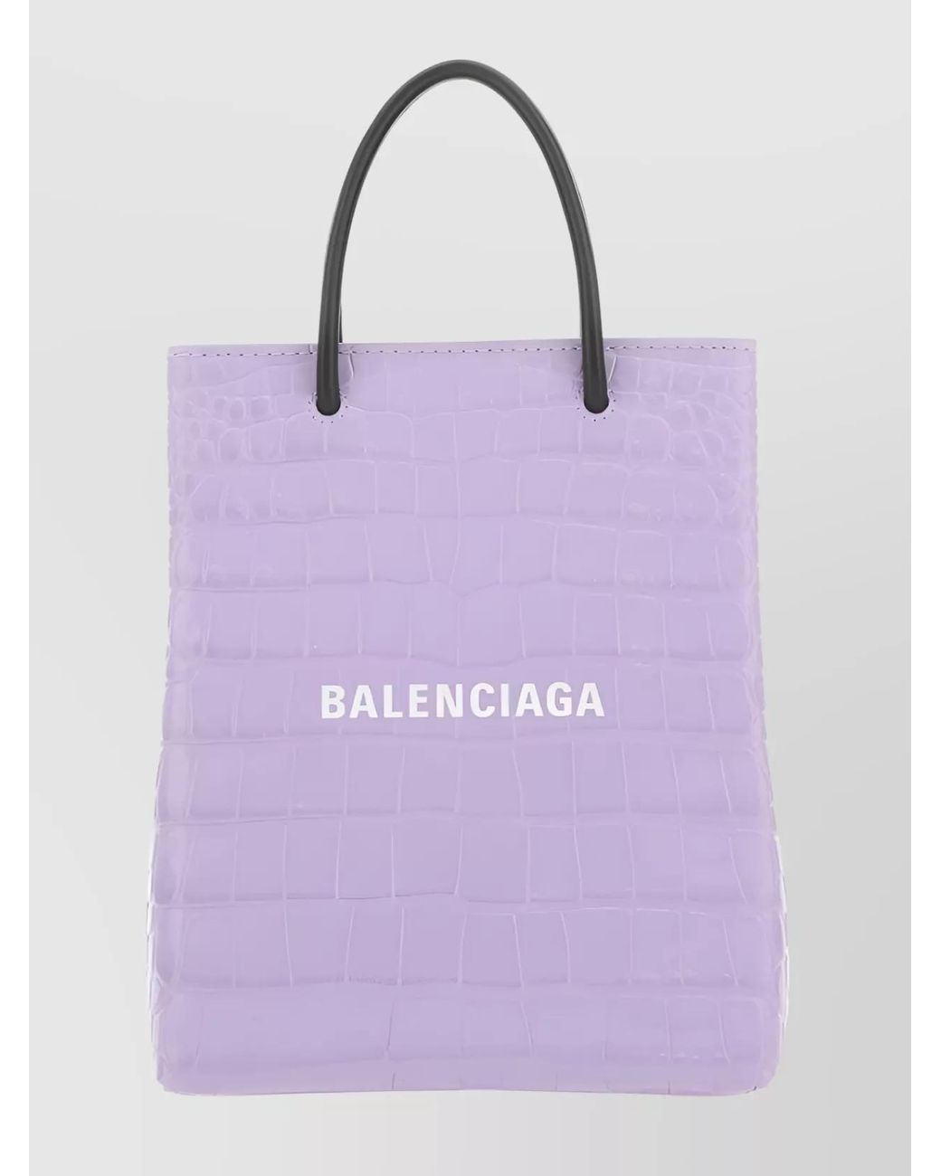 Balenciaga Purple Cabas Leather Tote Bag
