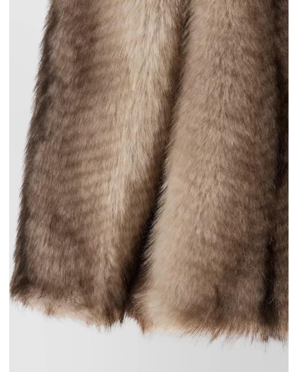Nude Brown Faux Fur Coat