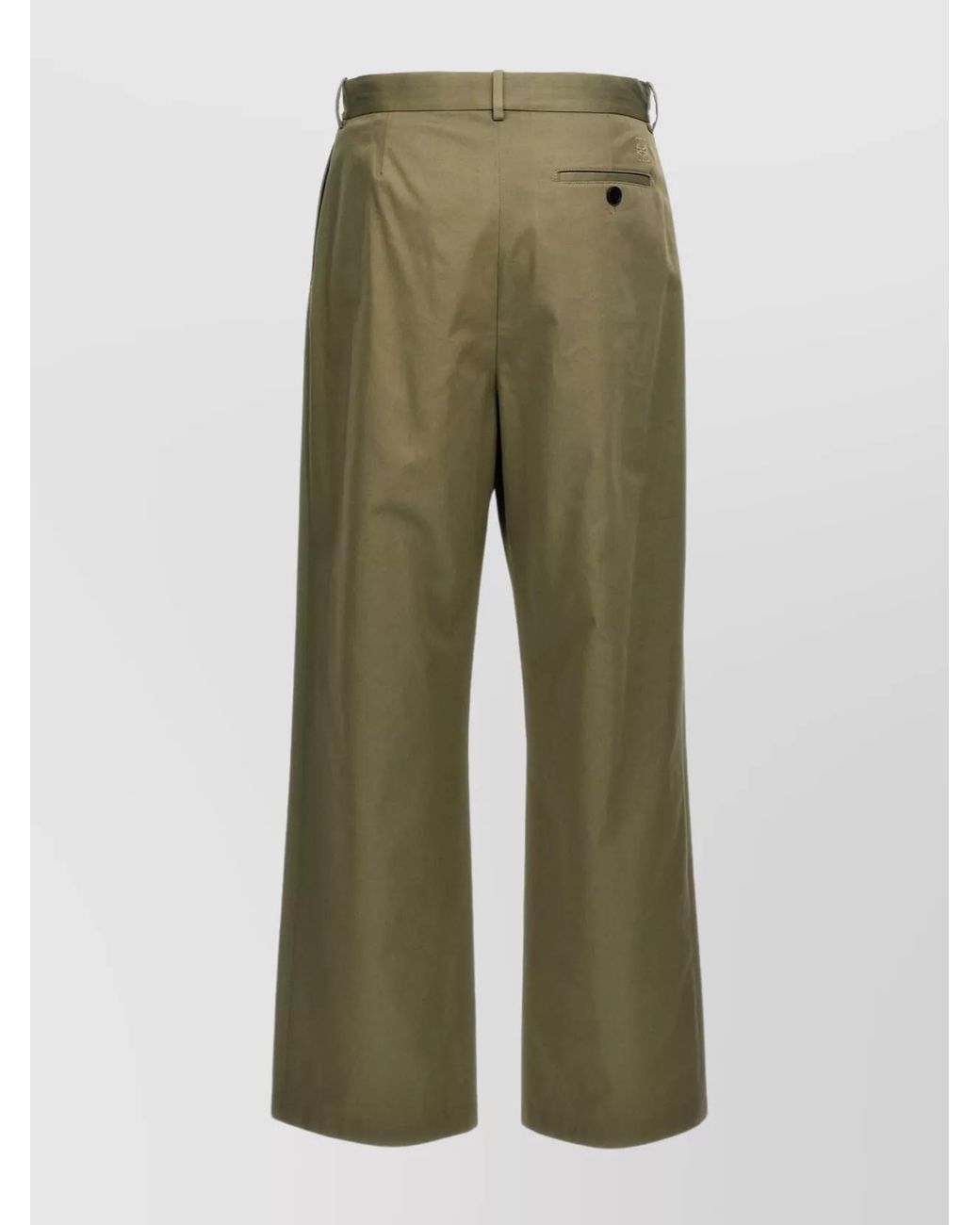 Loewe Green Cotton Wide-Leg Trousers for men