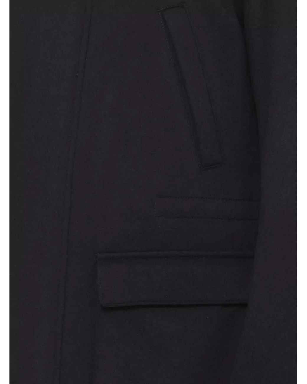 Lardini Blue Cashmere Virgin Wool High Neck Long Sleeve Coat for men