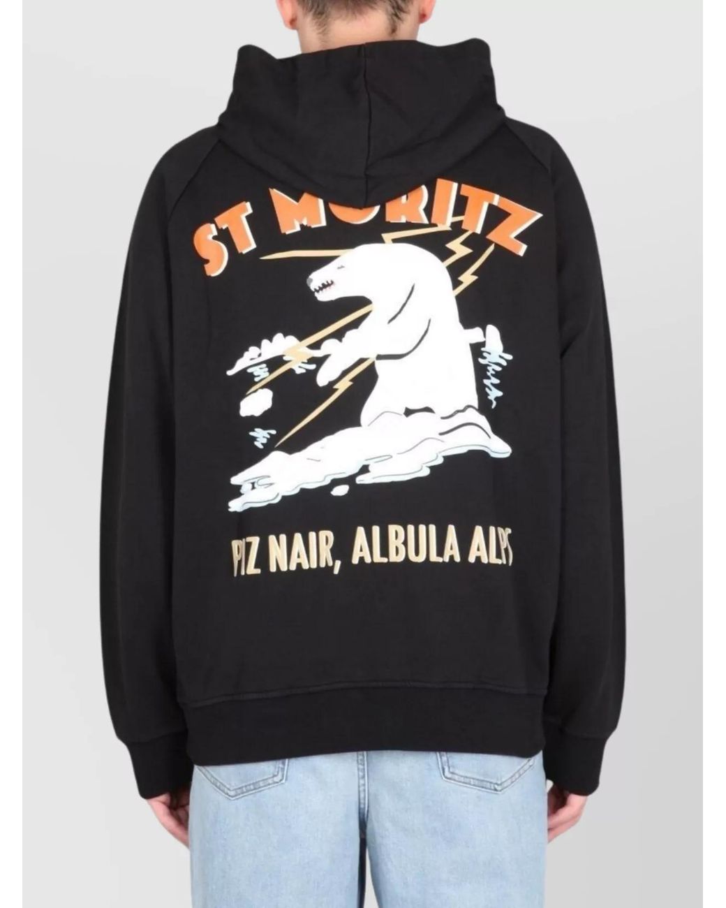 Bally Black Cotton Hooded Sweatshirt for men