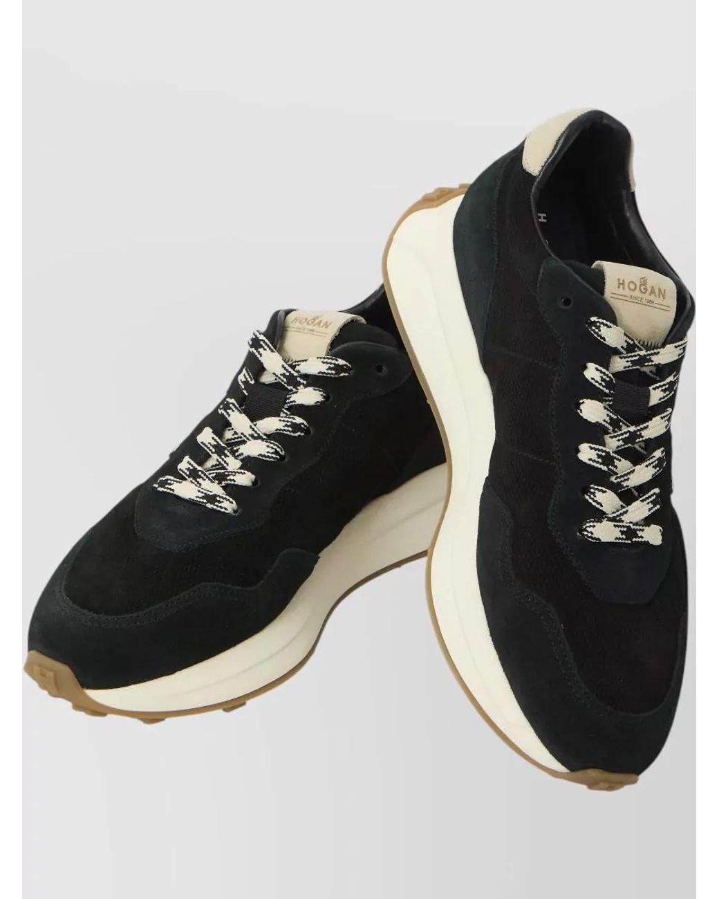 Hogan Black Leather Low-Top Sneakers