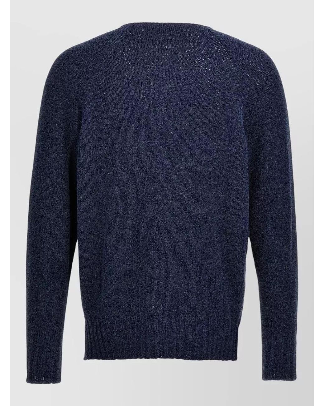 Ma'ry'ya Blue V-Neck Long-Sleeve Jumper for men