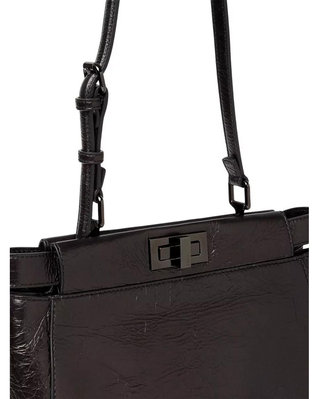Fendi Multicolor Peekaboo Small Leather Clutch Bag