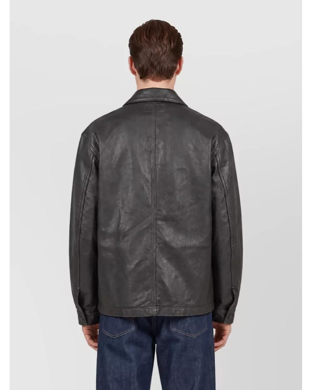Lemaire Gray Denim Regular-Fit Work Jacket for men