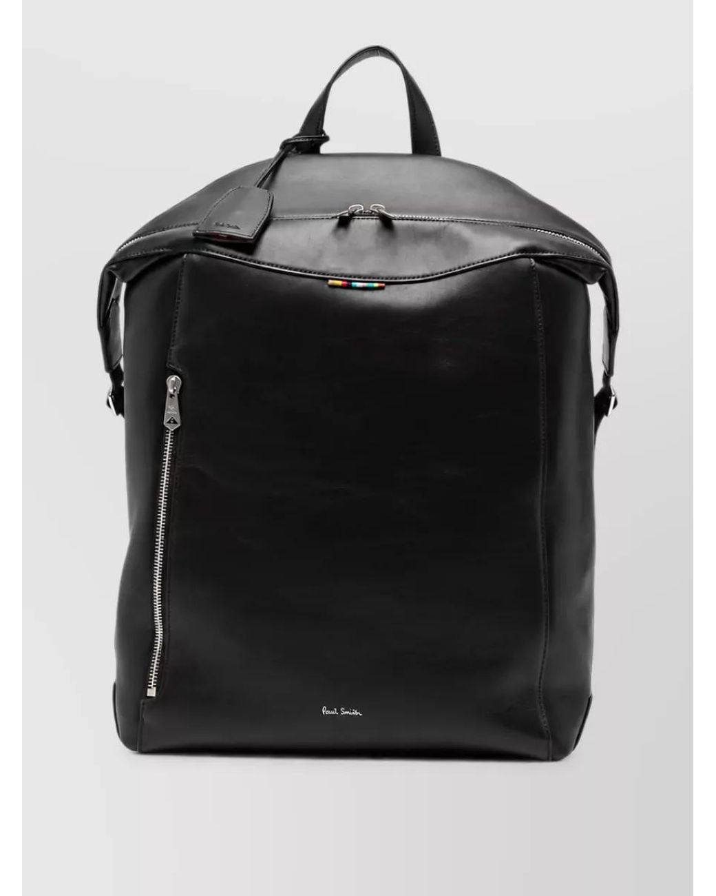 Paul Smith Black Leather Backpack for men