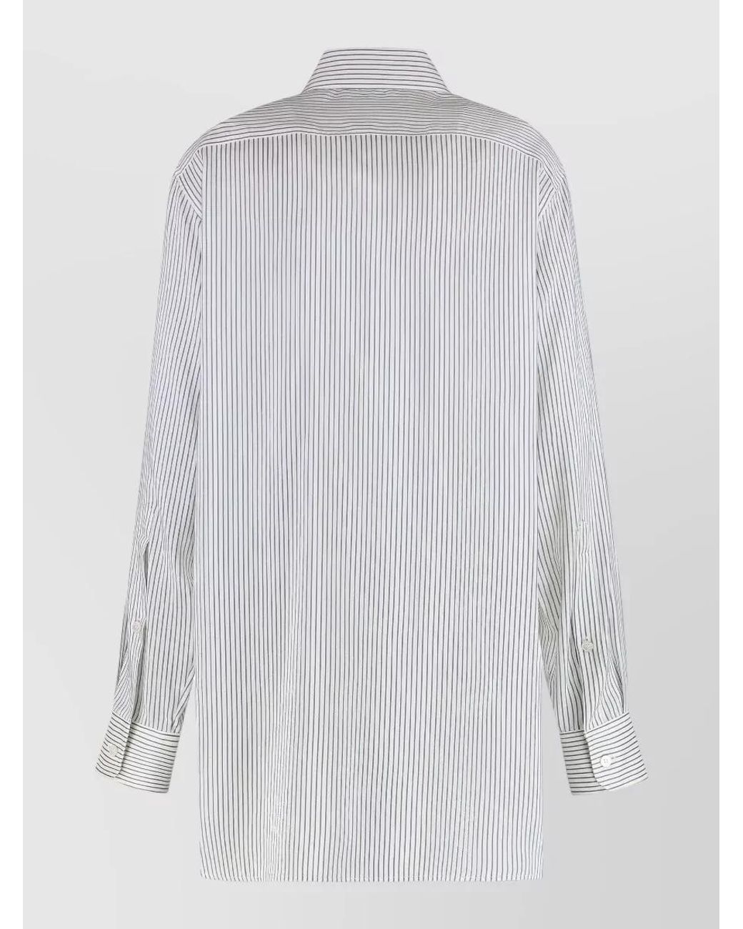 Stella McCartney Gray Striped Silk Shirt