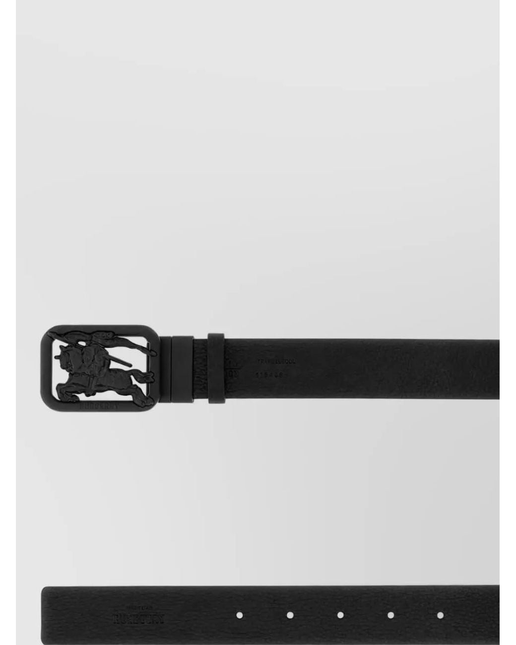 Burberry Black Leather Reversible Belt for men