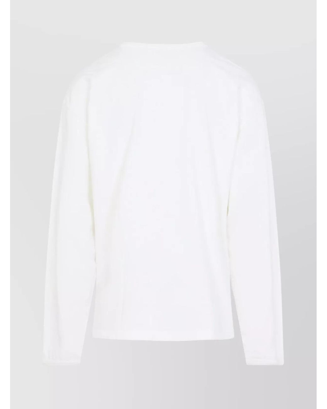 Lemaire White Oversized Cotton Long Sleeve T-Shirt for men