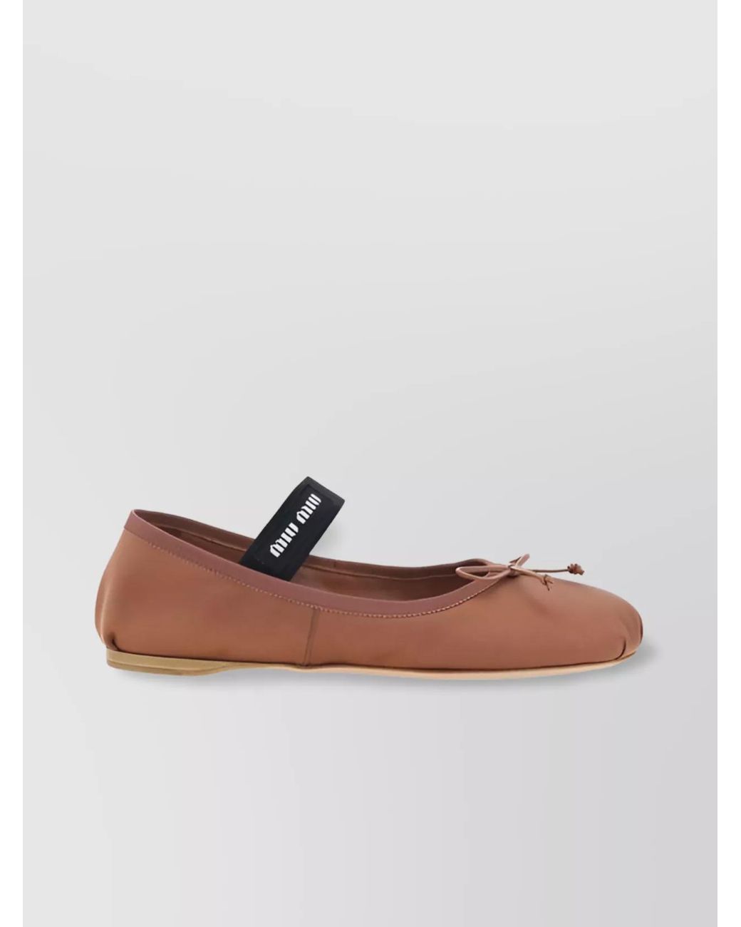 Miu Miu White Satin Ballerina Shoes