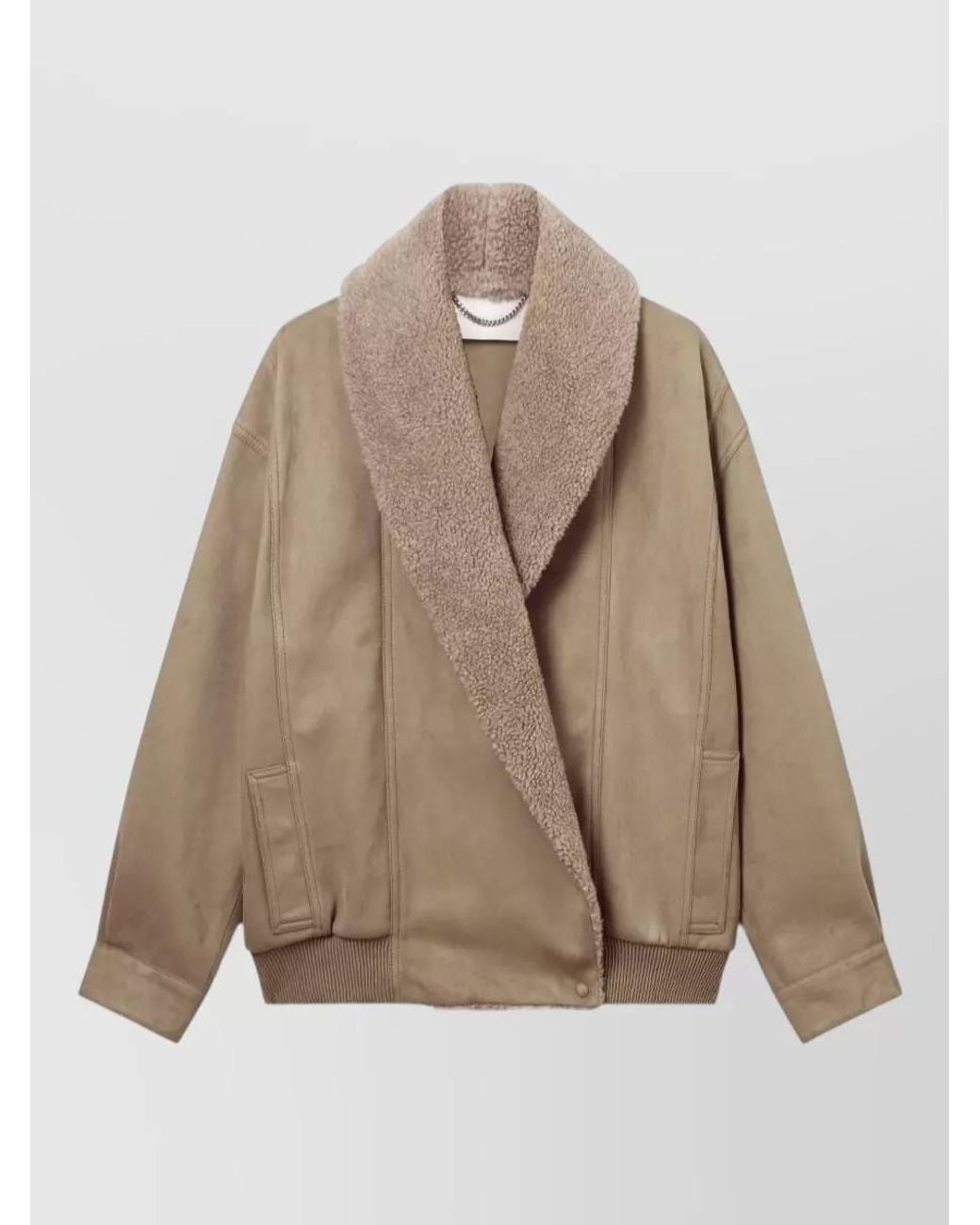 Stella McCartney Natural Faux Leather Oversized Coat