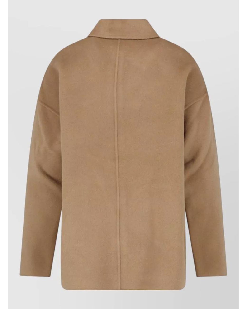 Anine Bing Natural Cashmere Wool Single Breasted Coat