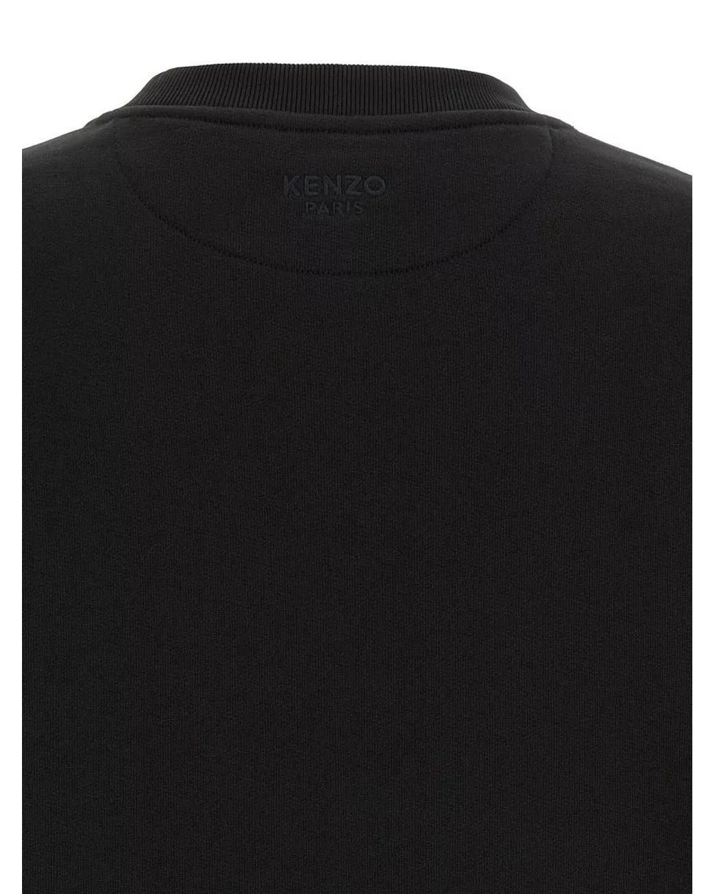 KENZO Black Cotton Crewneck Sweatshirt for men