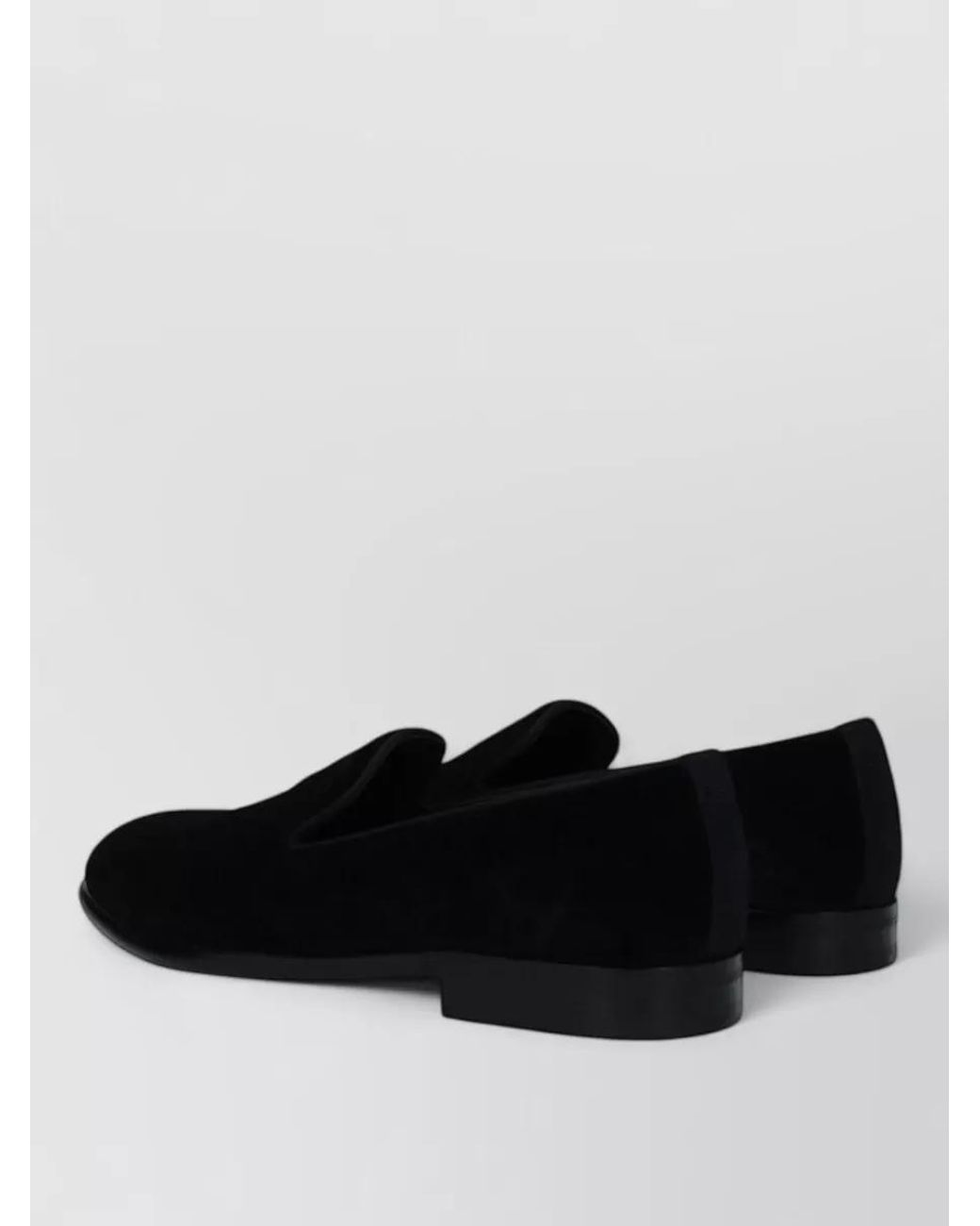 Dolce & Gabbana Black Velvet Loafers for men