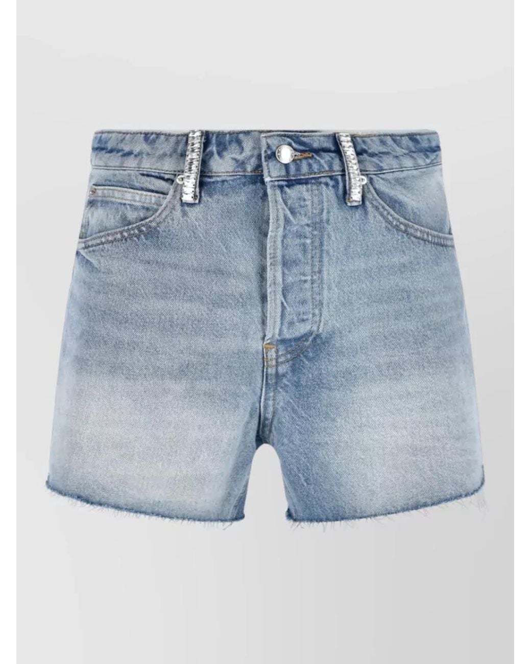 Alexander Wang Blue Straight Mini Shorts