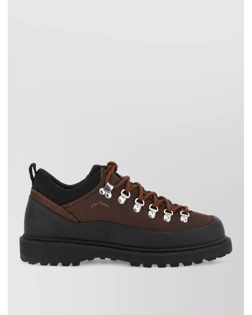 Diemme Black Leather Nylon Low-Top Sneakers for men