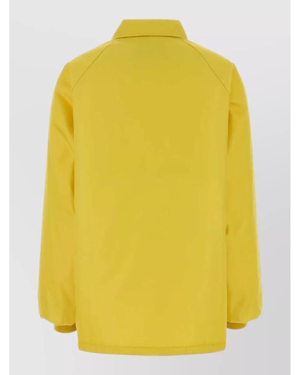 Prada Yellow Recycled Polyamide Fitted Jacket
