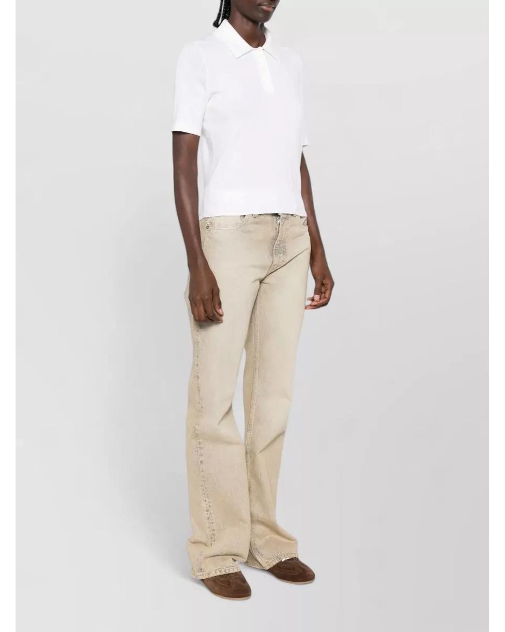Burberry Natural Wool Polo Shirt