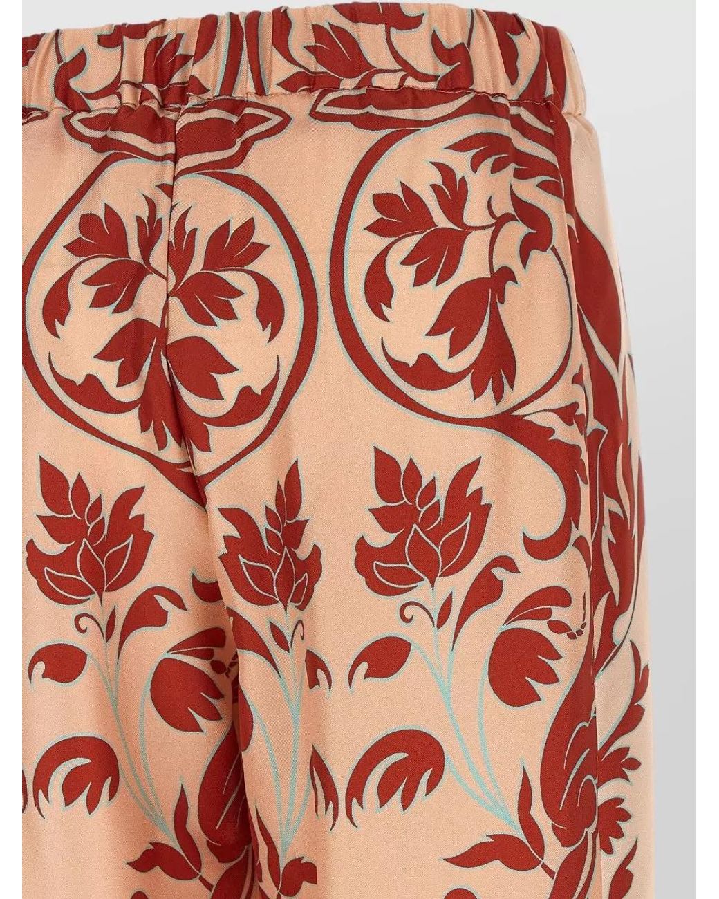 F.R.S For Restless Sleepers White Silk Printed Straight-Leg Trousers
