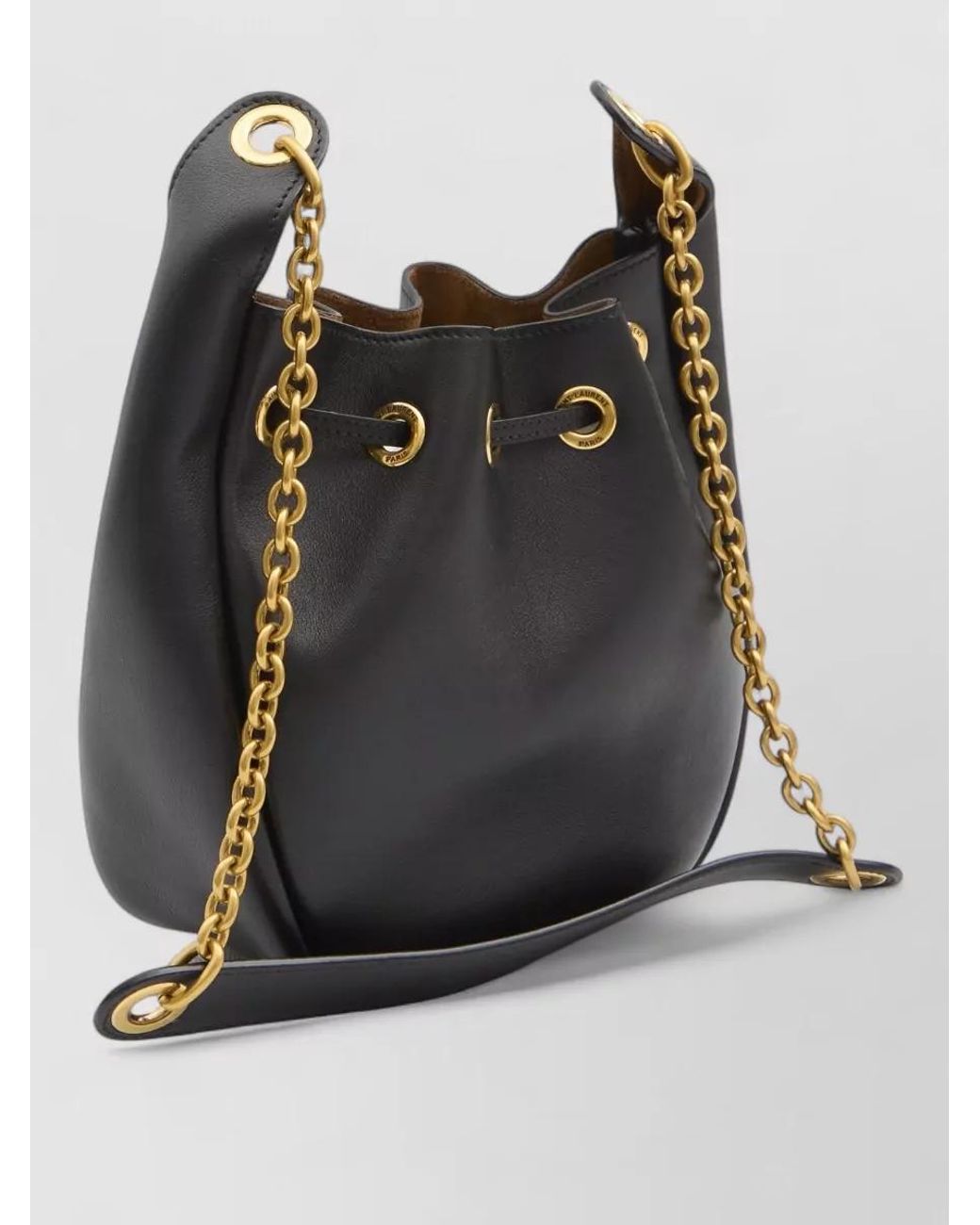 Saint Laurent Black Supple Bucket Leather Shoulder Bag