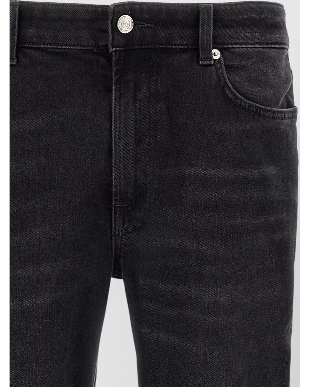 Department 5 Blue Denim Cropped Straight-Leg Jeans for men