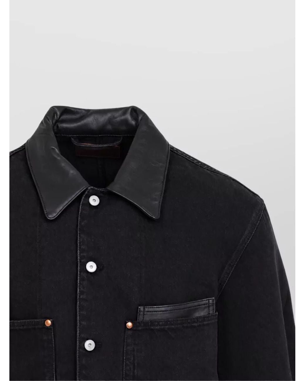 Lemaire Blue Cotton Single-Breasted Coat for men