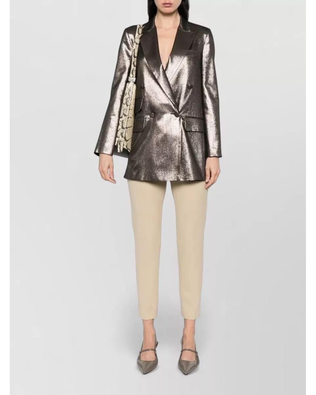 Max Mara Brown Silk Blazer