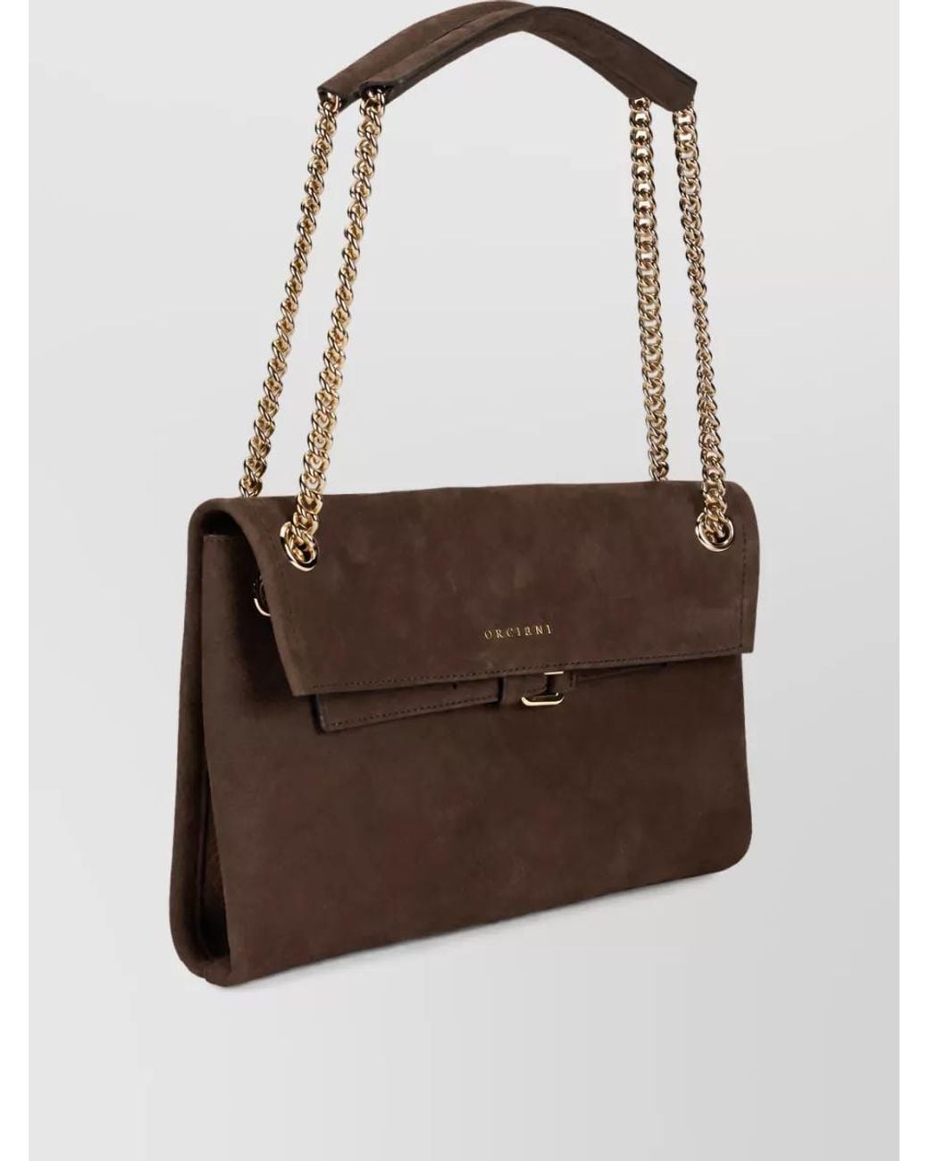 Orciani Brown Leather Shoulder Bag