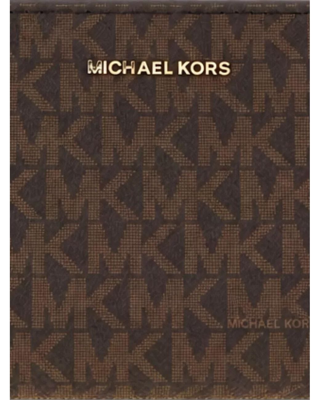 Michael Kors Brown Na Fabric Clutch Bag