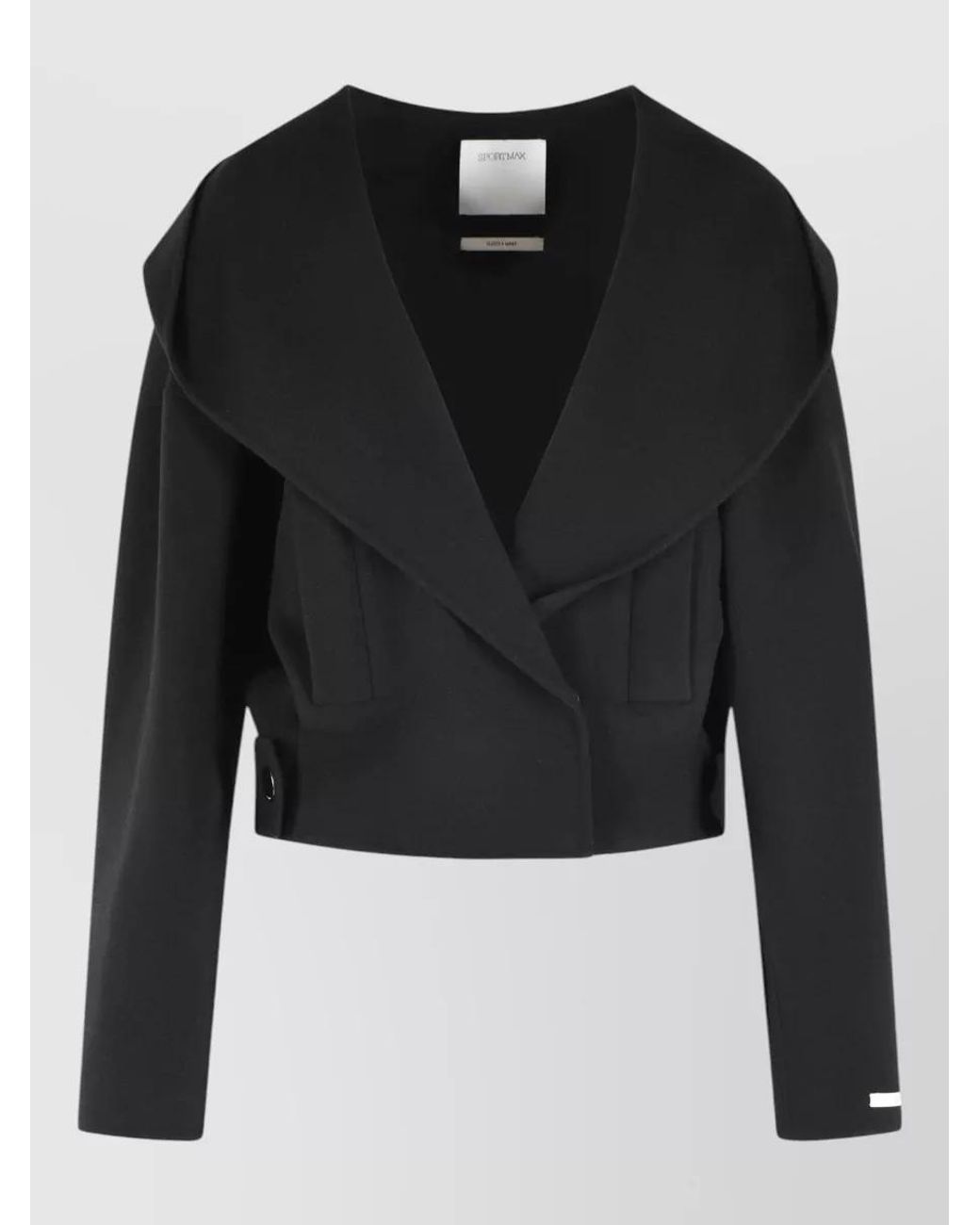 Sportmax Black Virgin Wool Cape