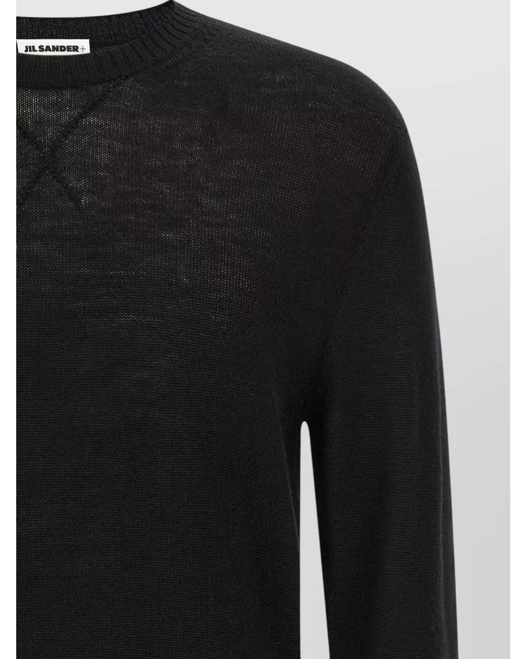 Jil Sander Black Wool Sweater for men