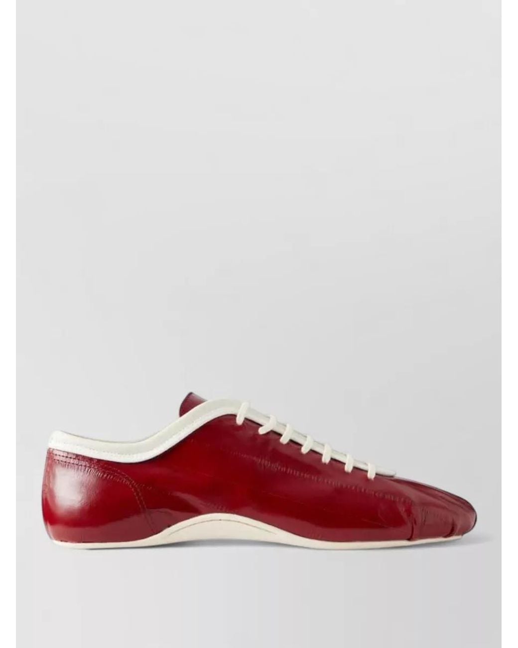 Dries Van Noten Red Leather Lace-Up Shoes