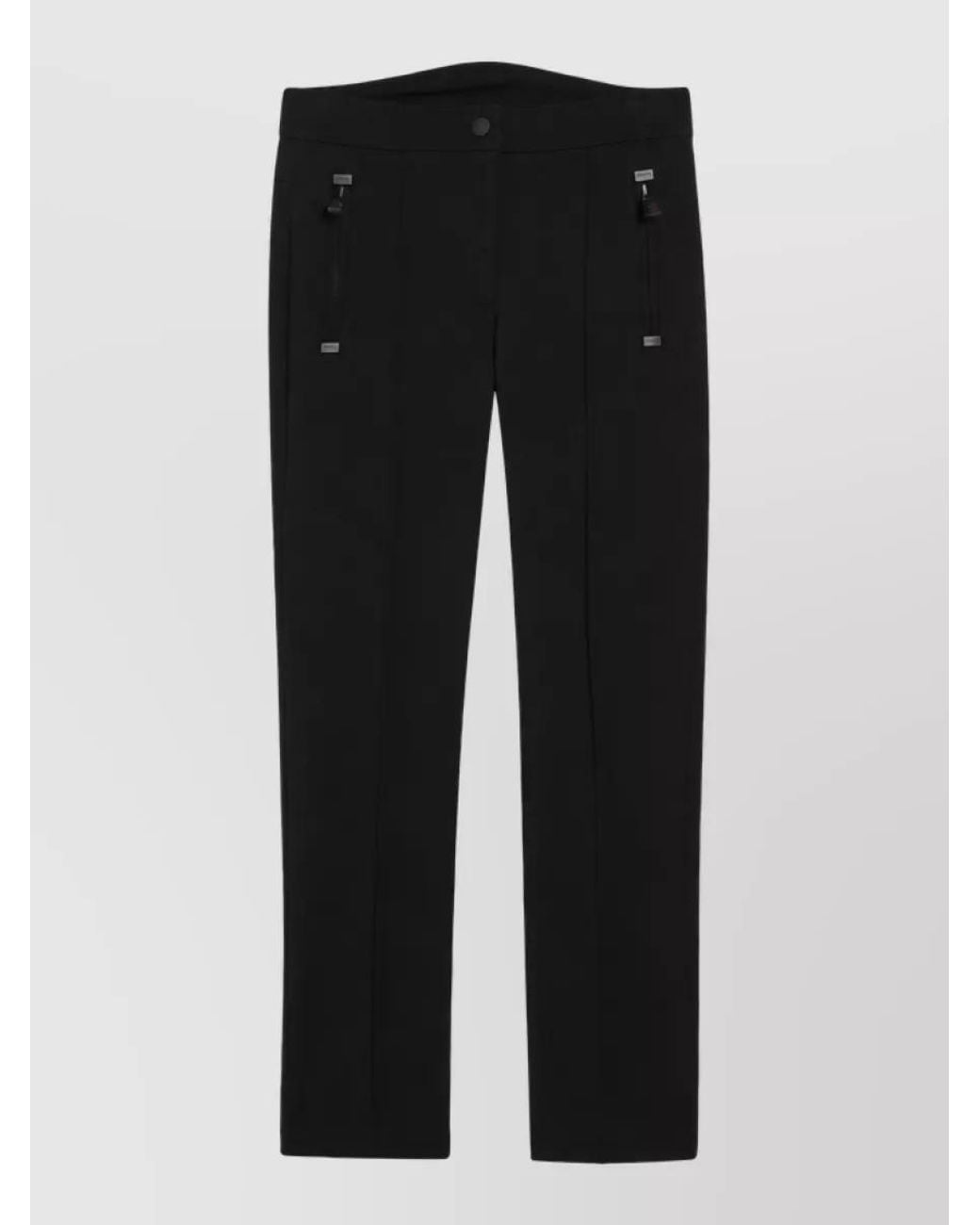 Moncler Black Stretch Tailored Trousers