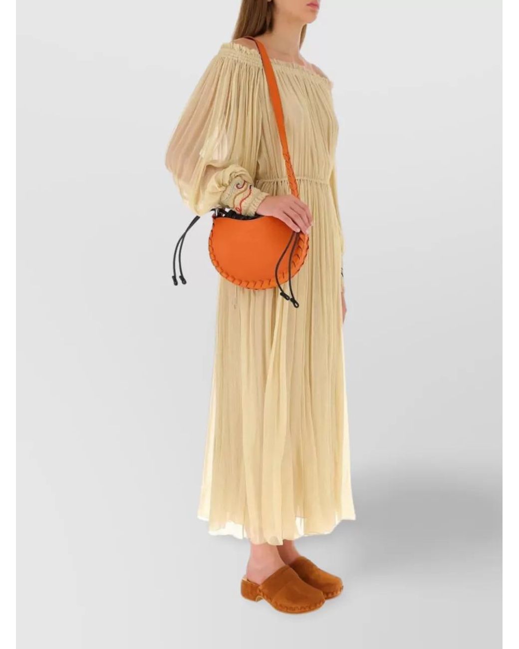 Chloé Orange Small Leather Cross-Body Bag