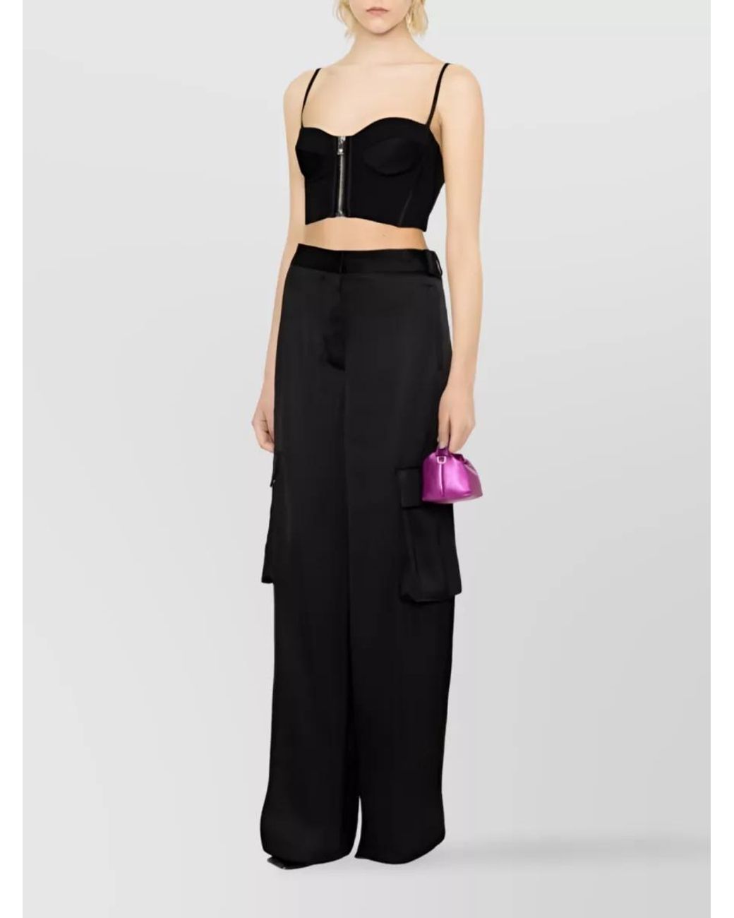 Versace Blue Wide-Leg Cargo Trousers