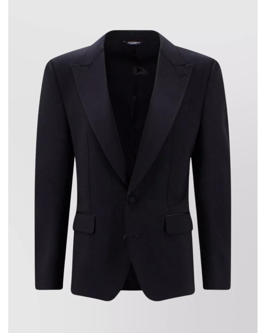 Dolce & Gabbana Blue Wool And Silk Tuxedo Jacket for men