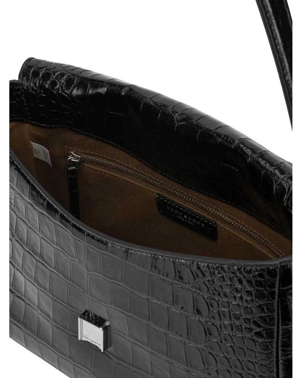 Tory Burch Black Eleanor Lamb Leather Clutch Bag