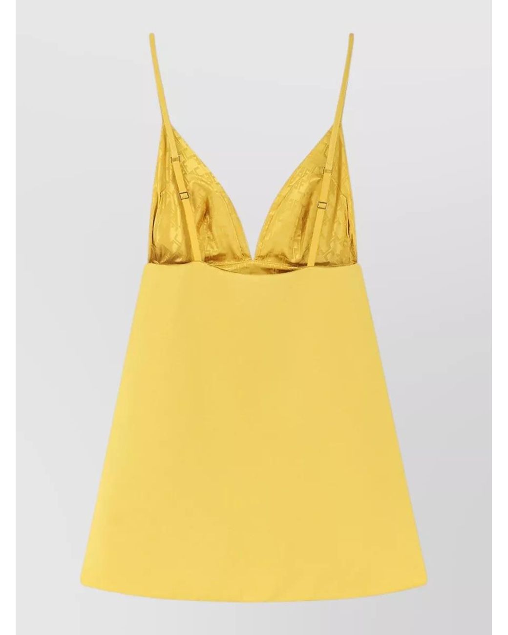 Elisabetta Franchi Yellow Satin Mini Dress