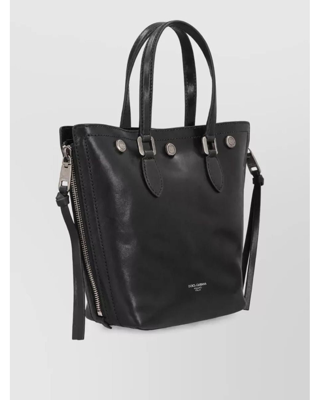Dolce & Gabbana Black Calf Leather Shoulder Bag for men
