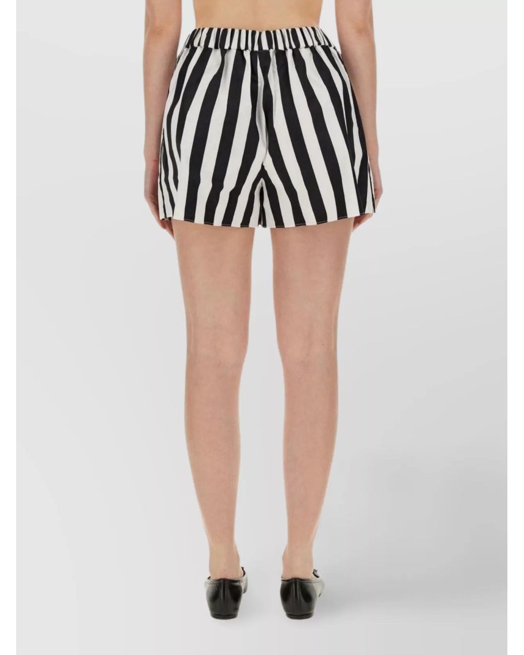 Patou Black Cotton Regular-Fit Tailored Bermuda Shorts