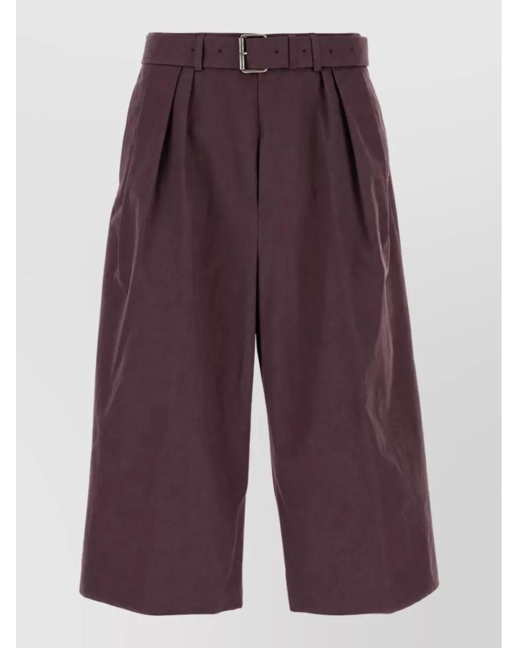 Dries Van Noten Purple Cotton Tailored Bermuda Shorts for men