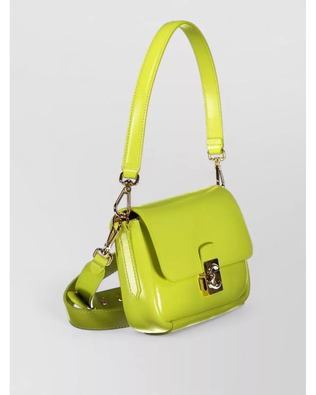 Coccinelle Yellow Leather Clutch Bag