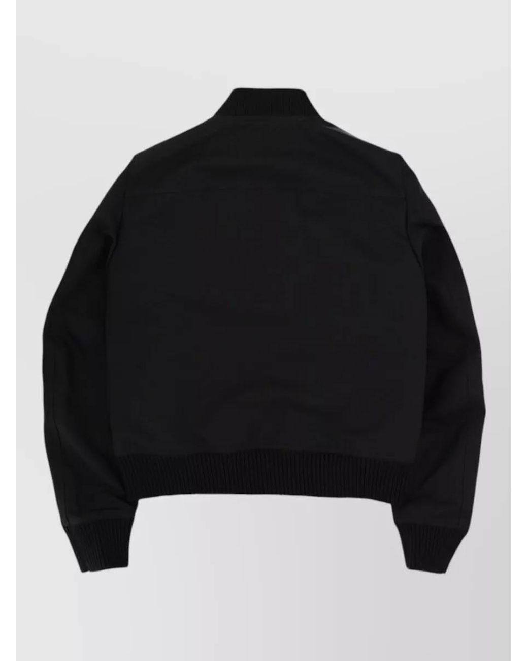 Rick Owens Black Ribbed Cotton-Blend Bomber Jacket for men