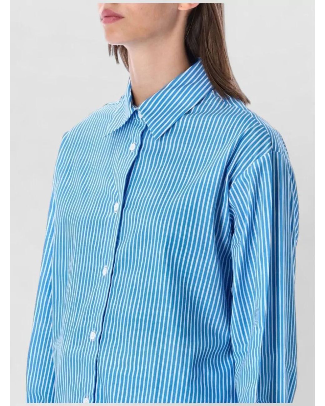 Frankie Shop Blue Cotton Shirt