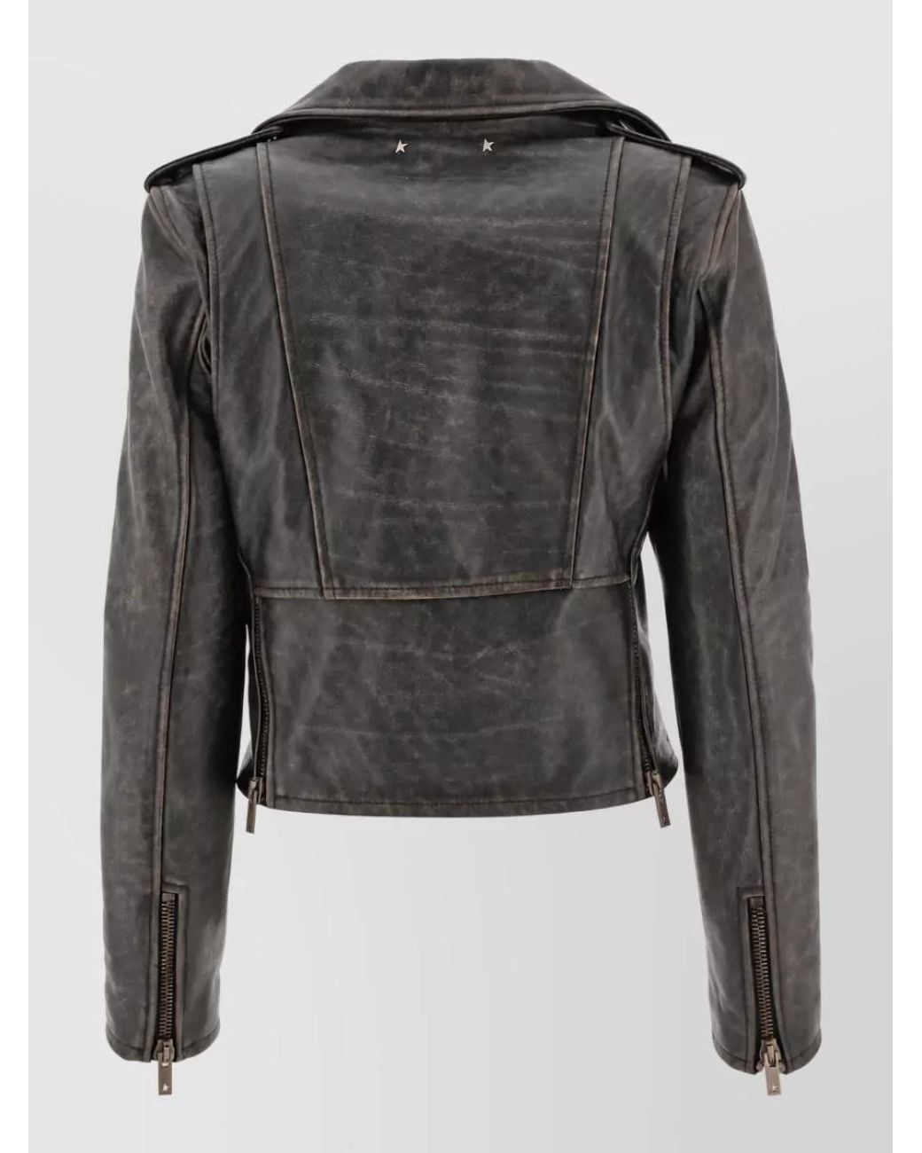 Golden Goose Deluxe Brand Black Leather Biker Jacket